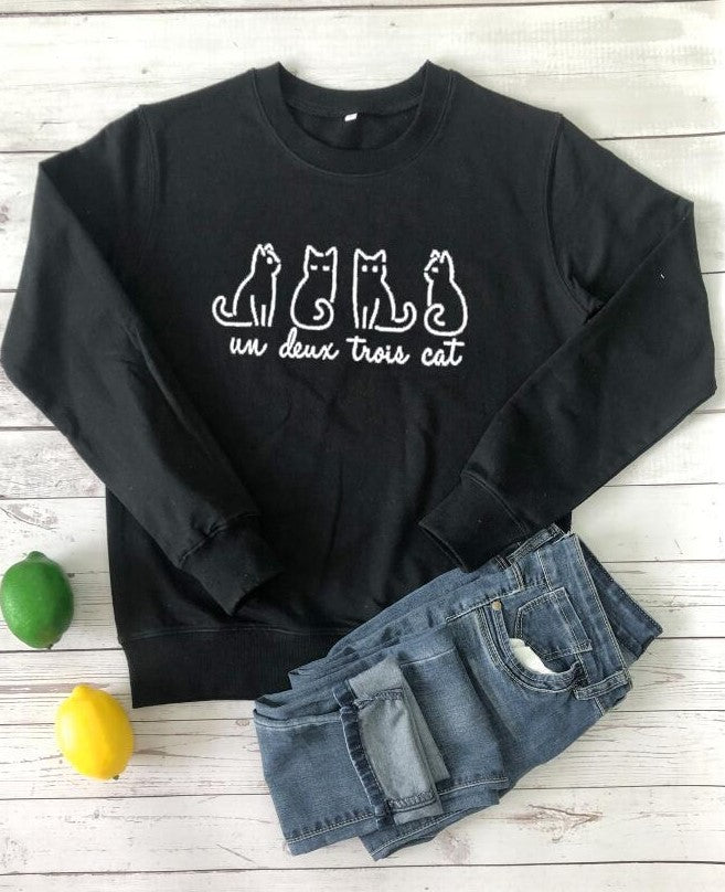 Chic Letter Print Casual Round Neck Pullover Sweater