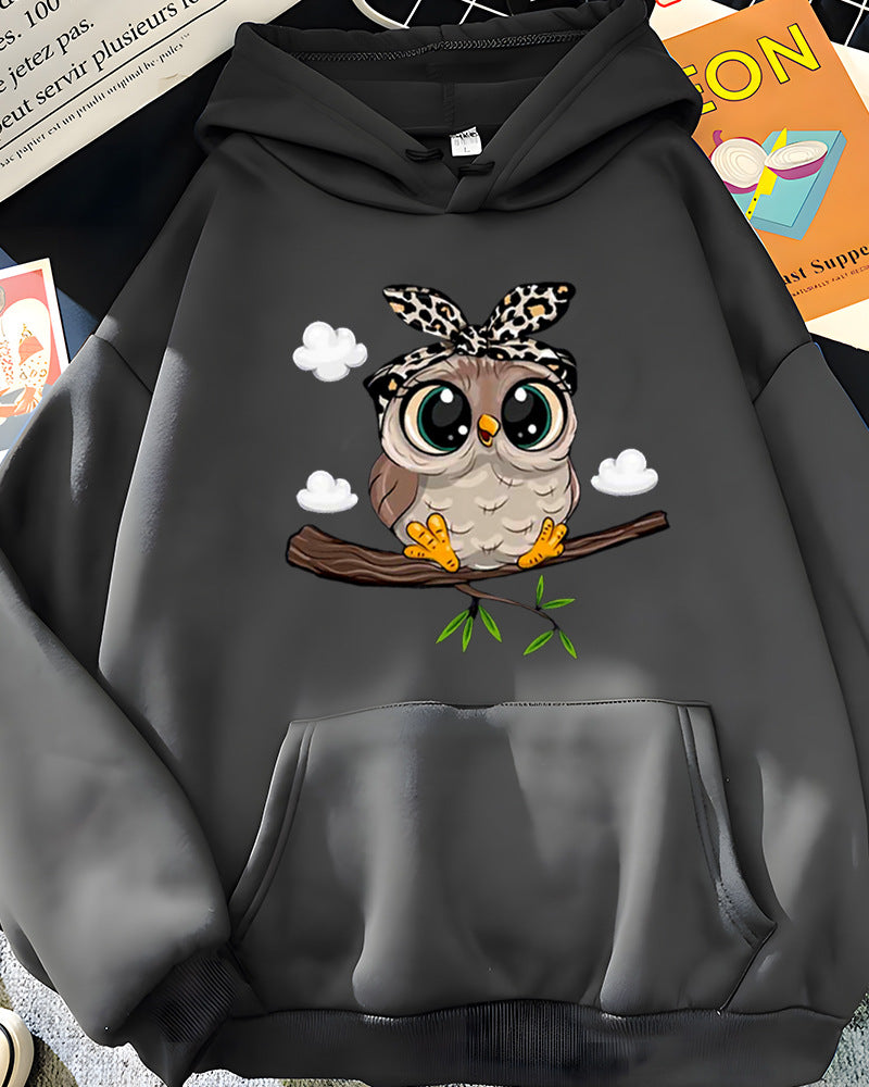 Cute Cartoon Hooded Sweatshirt for Women - Cozy & Casual