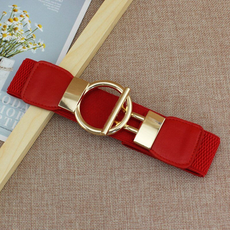 Elegant Gold Button Belt for Women