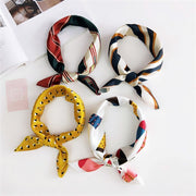 Add Style with Colorful Square Satin Scarf