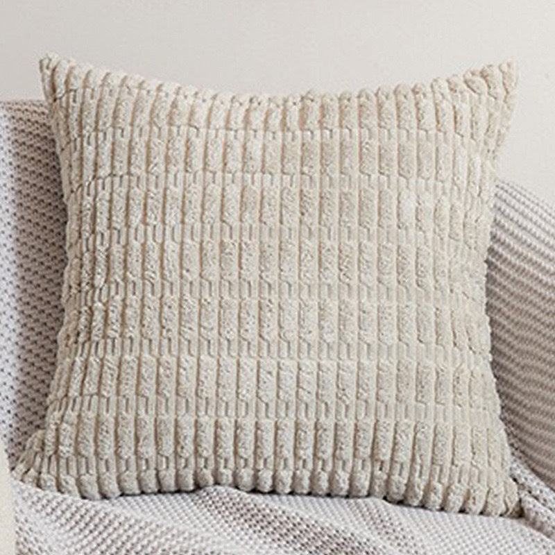 Modern Corduroy Sofa Cushion Cover - Wheat Grain Pattern
