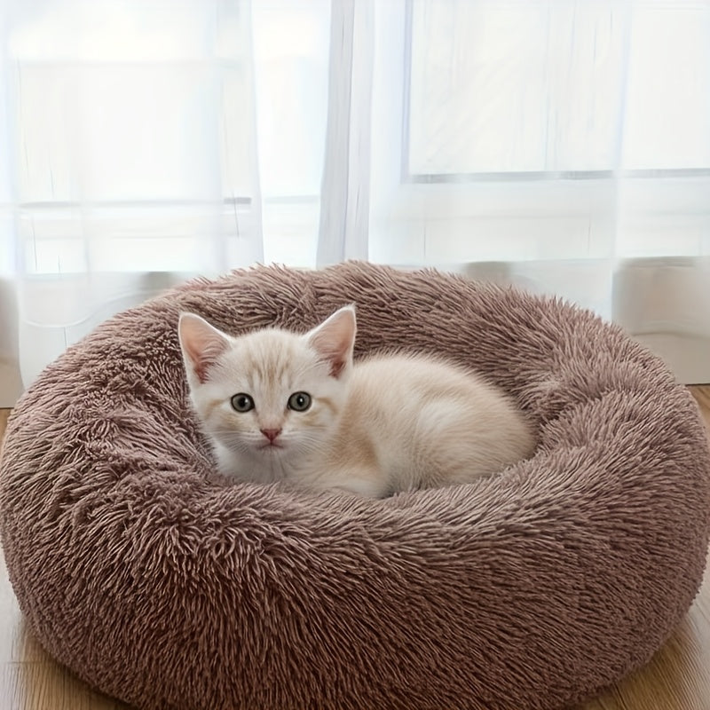 Ultra-Soft Round Cat Bed Mat - Comfortable, Soft, Warm Pet Sleeping Nest With Non-Slip Bottom Design, Suitable For Cats And Small Dogs - Durable Pet Bedding Available In 4 Colors, Dog Bed, Cat Bed,...