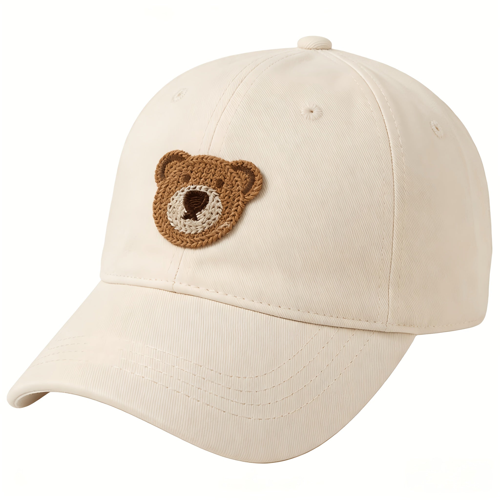 Solid Color Baseball Cap with Label – Classic Duckbill Sun Hat