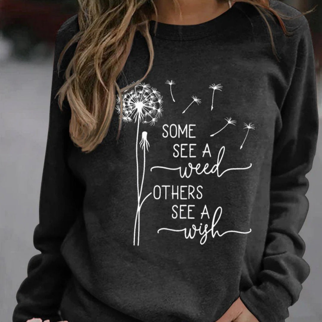 Chic Printed Loose Round Neck Women's Casual Top