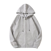 Matching Couple Zip-Up Hoodie Casual Cotton Sweatshirt