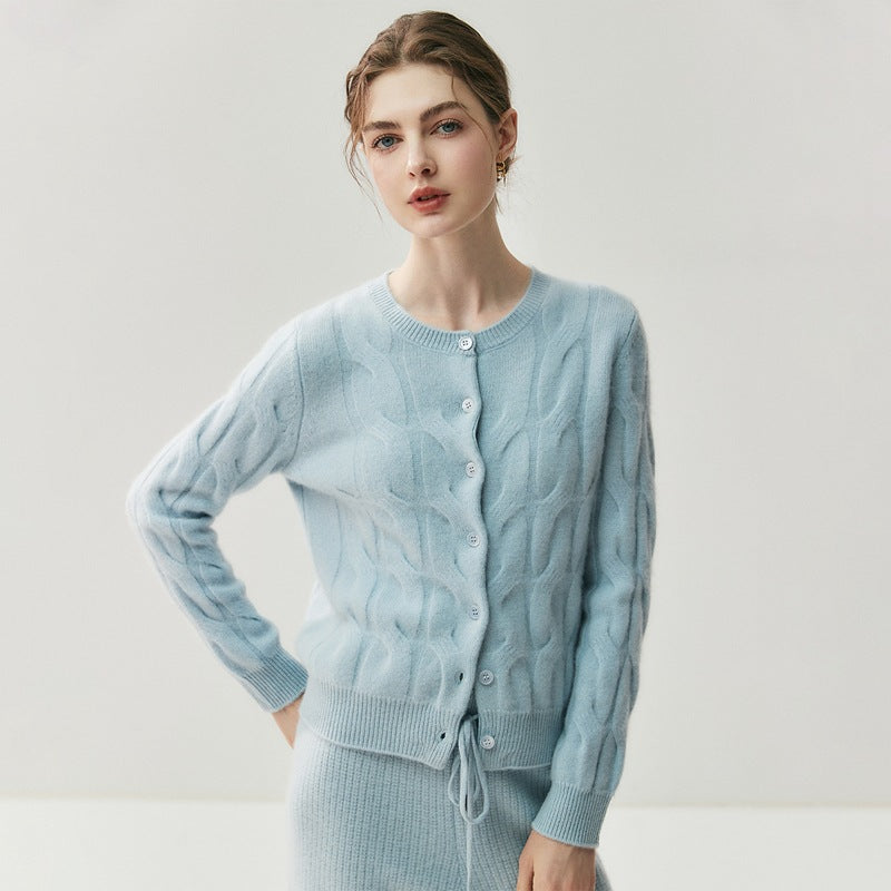 Ribbed Sweater with a Crew Necksoft