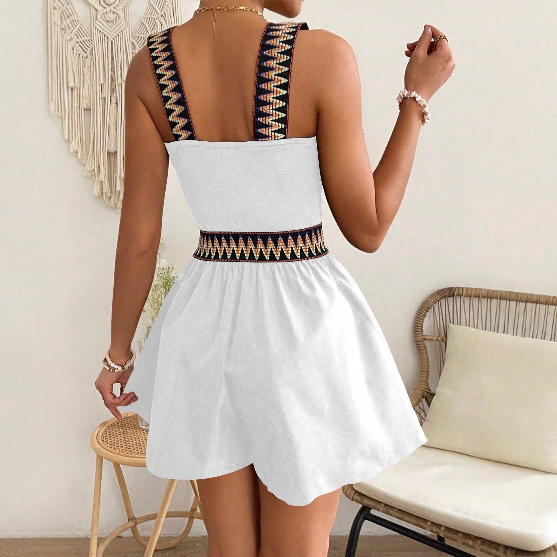 Casual Resort Wide-Leg Jumpsuit with Cinched Waist