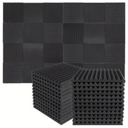 50‑Piece Acoustic Foam Wedge Panels – 1″ × 12″ × 12″, 20 kg/m³ Density, Multi‑Color