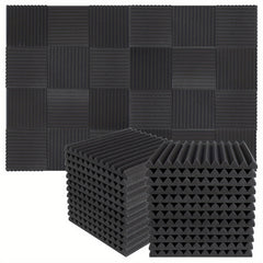 50‑Piece Acoustic Foam Wedge Panels – 1″ × 12″ × 12″, 20 kg/m³ Density, Multi‑Color