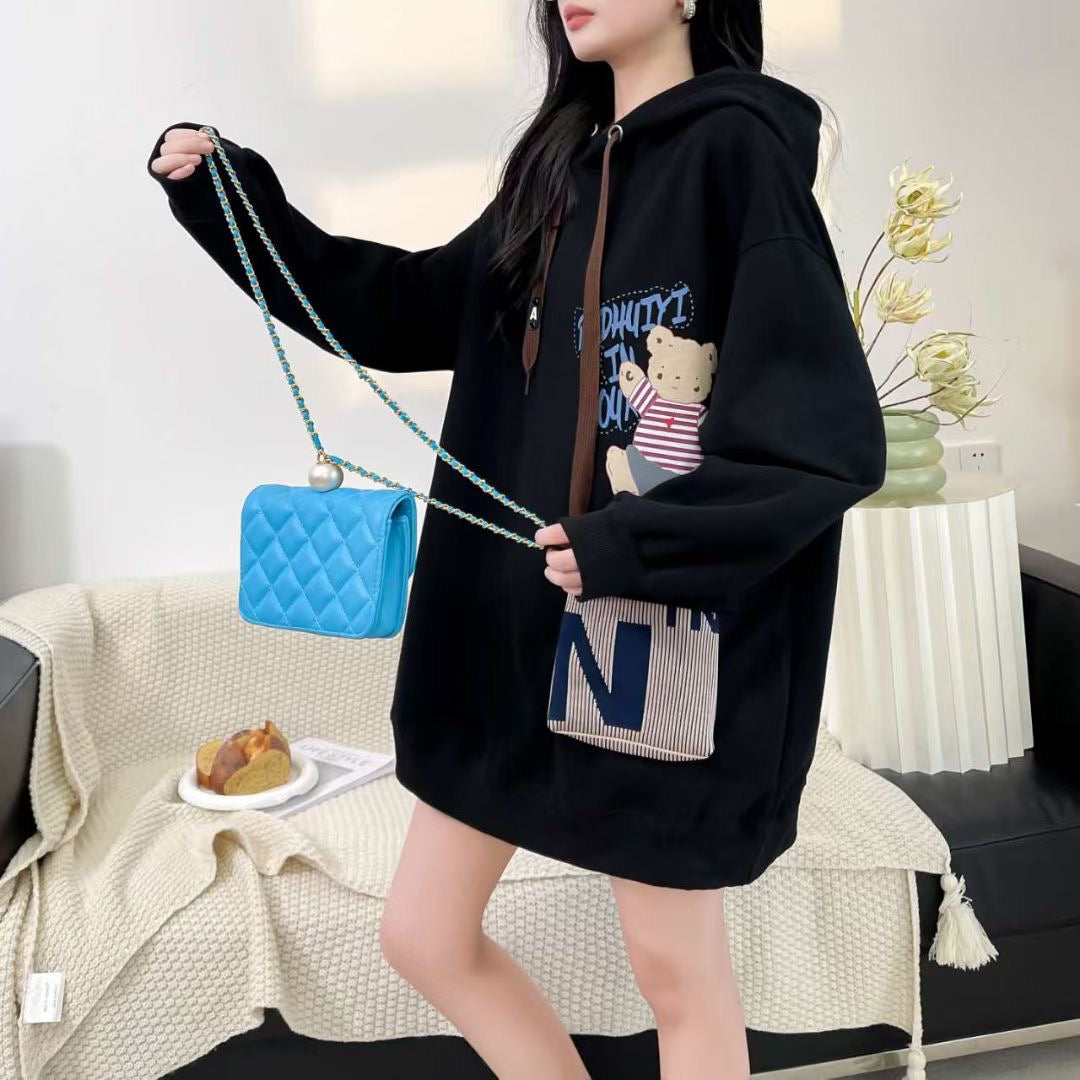 Cute Bear Hooded Oversized Sweatshirt