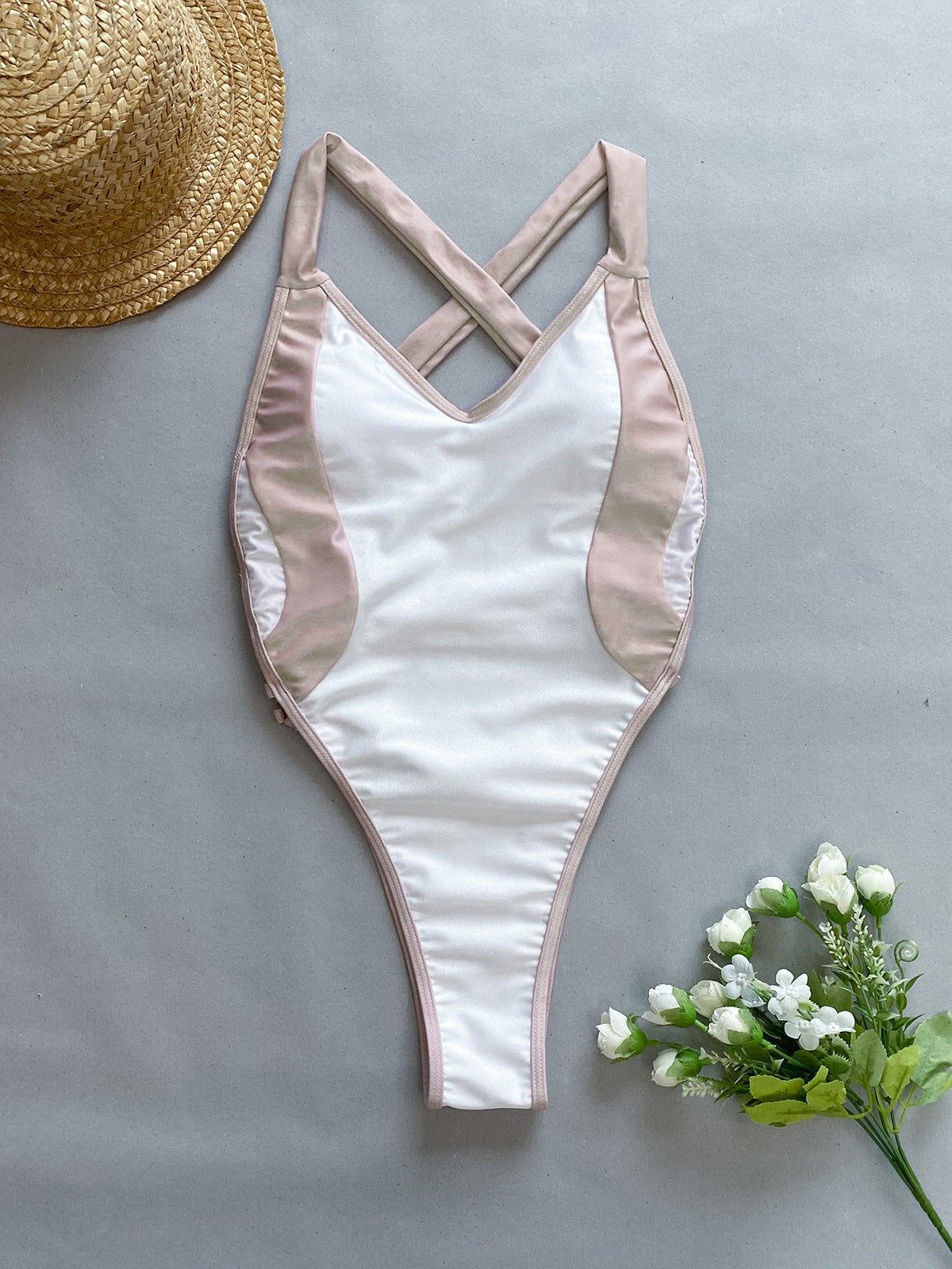 Women's Bikini One-piece Stitching Swimsuit
