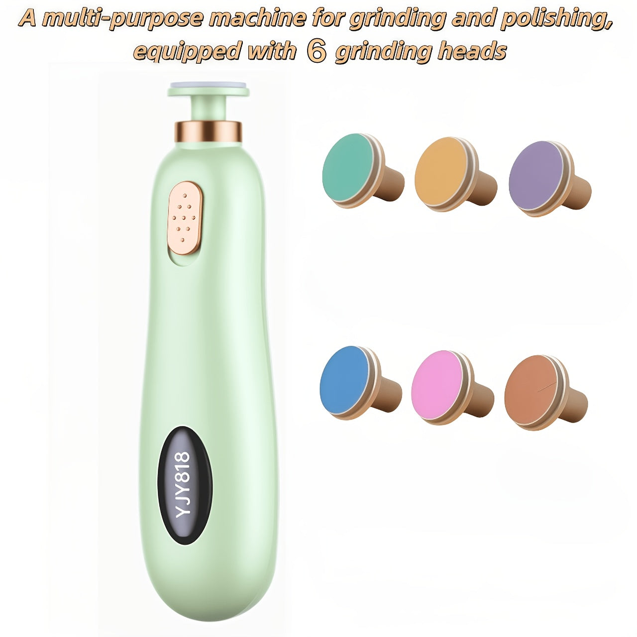 7-in-1 Electric Nail Care Set with Grinding Heads