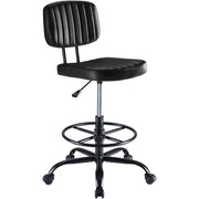 Low-Back Armless Drafting Chair with Adjustable Footrest Ring