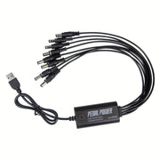 1‑to‑8 Guitar Pedal Power Supply, 9V Isolated DC Output with USB Plug‑In
