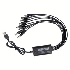 1‑to‑8 Guitar Pedal Power Supply, 9V Isolated DC Output with USB Plug‑In