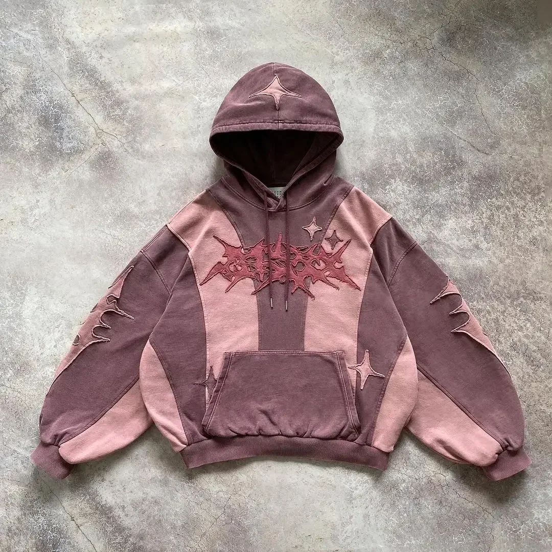 Chic Embroidered Long Sleeve Pullover Hoodie for Women