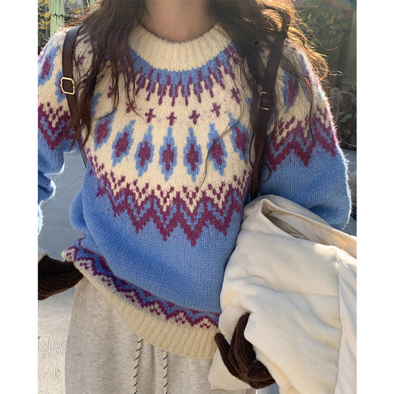 New Younger College Style Pullover Sweater for Women