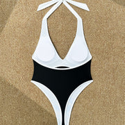 Stylish Bikini Minimalist Sexy With Tie Details A Bold Floral Design And A Daring Open-back Cut