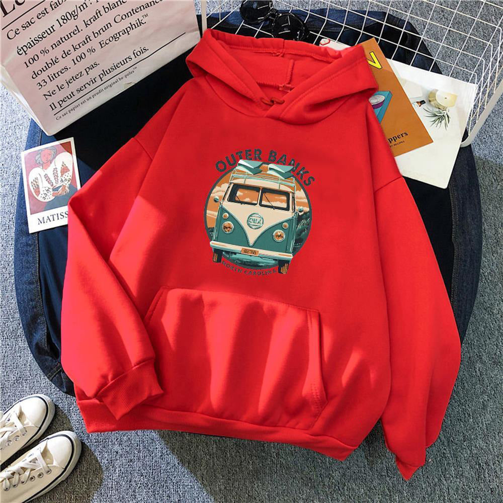 Cute Cartoon Fleece Lined Winter Hoodie