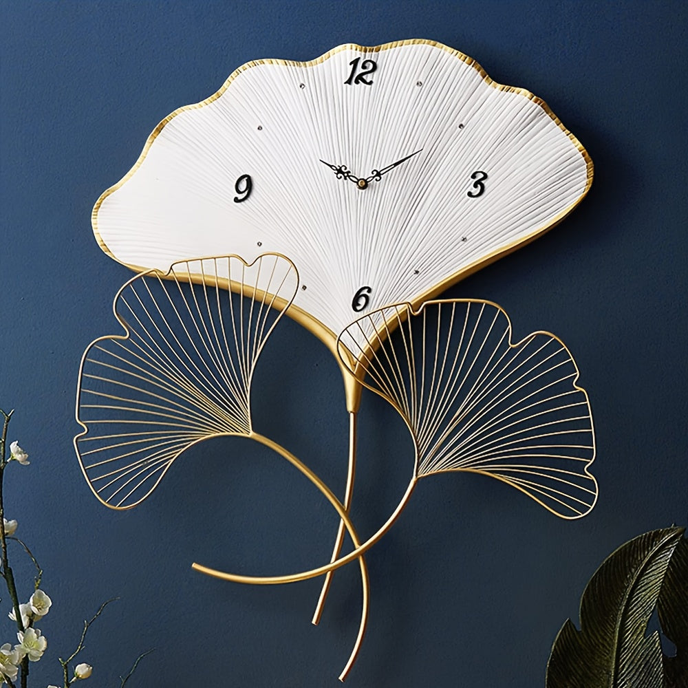 Large 3D Silent Metal Wall Clock - Modern Geometric Design for Living Room, Bedroom & Office - Nordic Wrought Iron Art Wall Decor