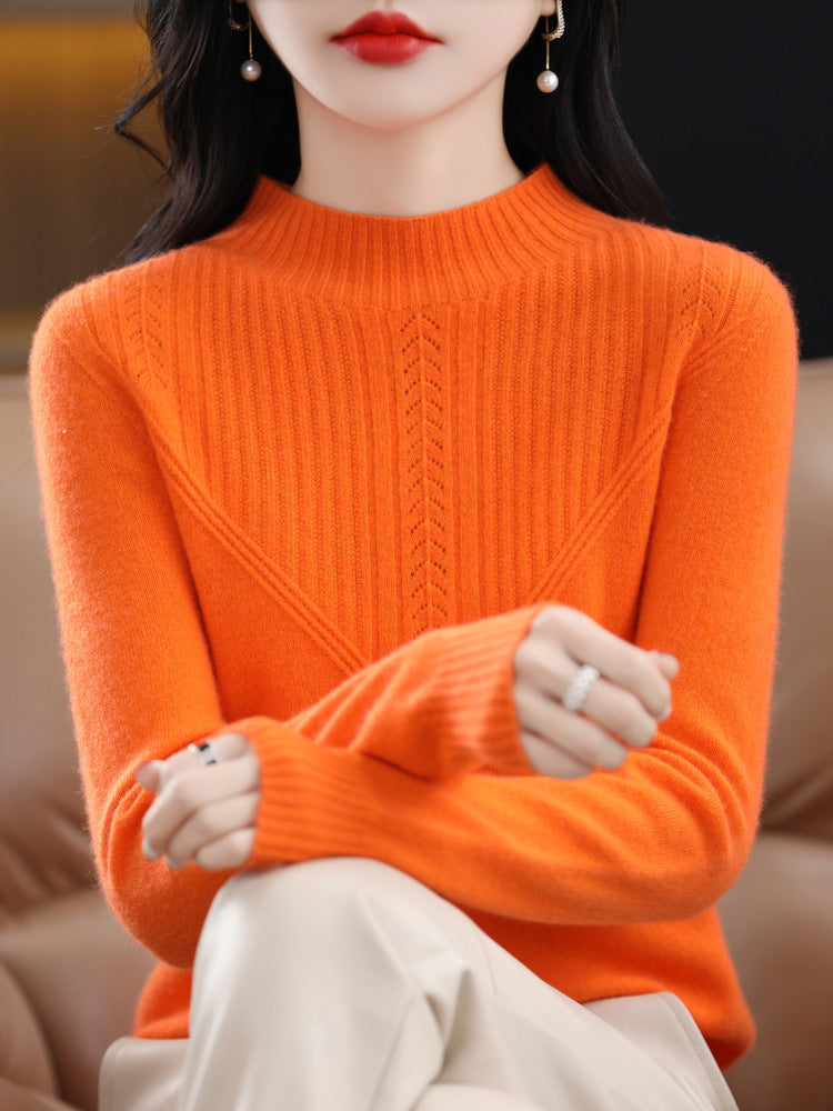 Fall and Winter Outer Wear Lazy and Versatile Knitted Bottoming Sweater