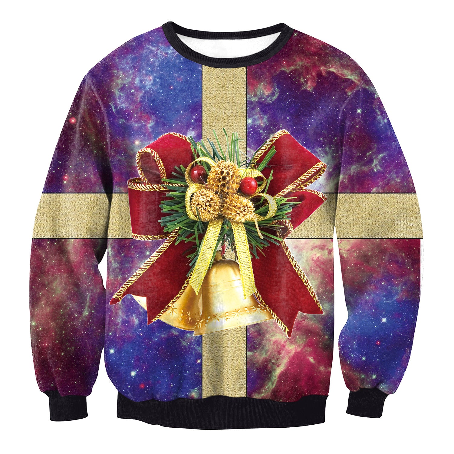 Festive Santa Elk Christmas Sweatshirt for Women