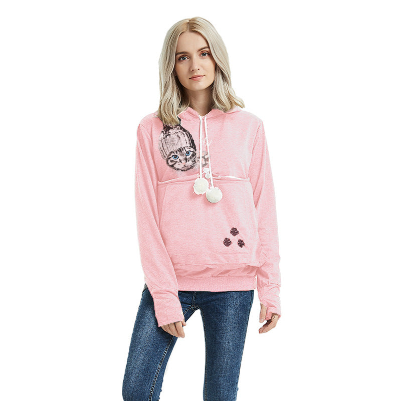 Women's Casual Pocket Hoodie Pullover Sweatshirt