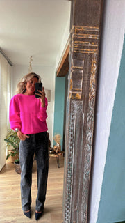 Women's Sweater Round Neck Fashionable Knitted Sweater