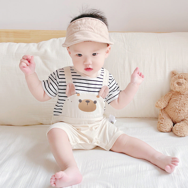 Summer Short-sleeve Baby Jumpsuit