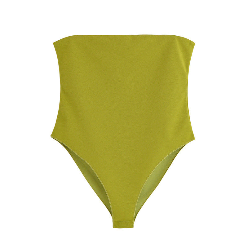 Slim Elastic Chest-Wrapped Jumpsuit