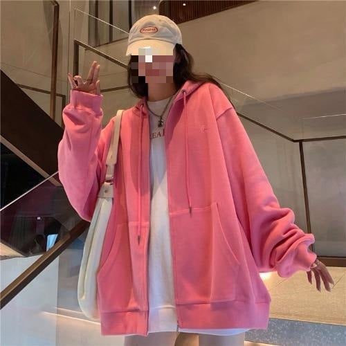 Casual Loose Fit Petite Hoodie Coat for Autumn