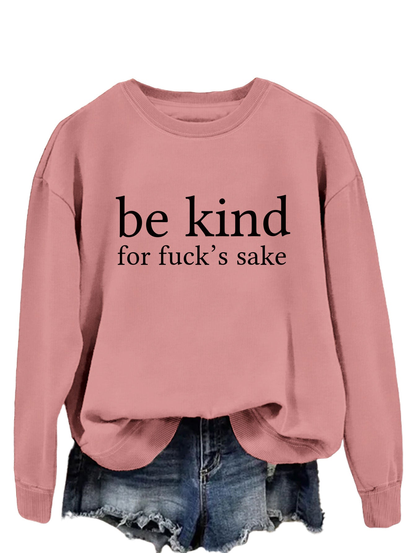 Cozy Cotton Women's Letter Print Pullover Hoodie