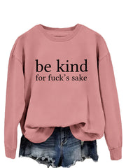 Cozy Cotton Women's Letter Print Pullover Hoodie