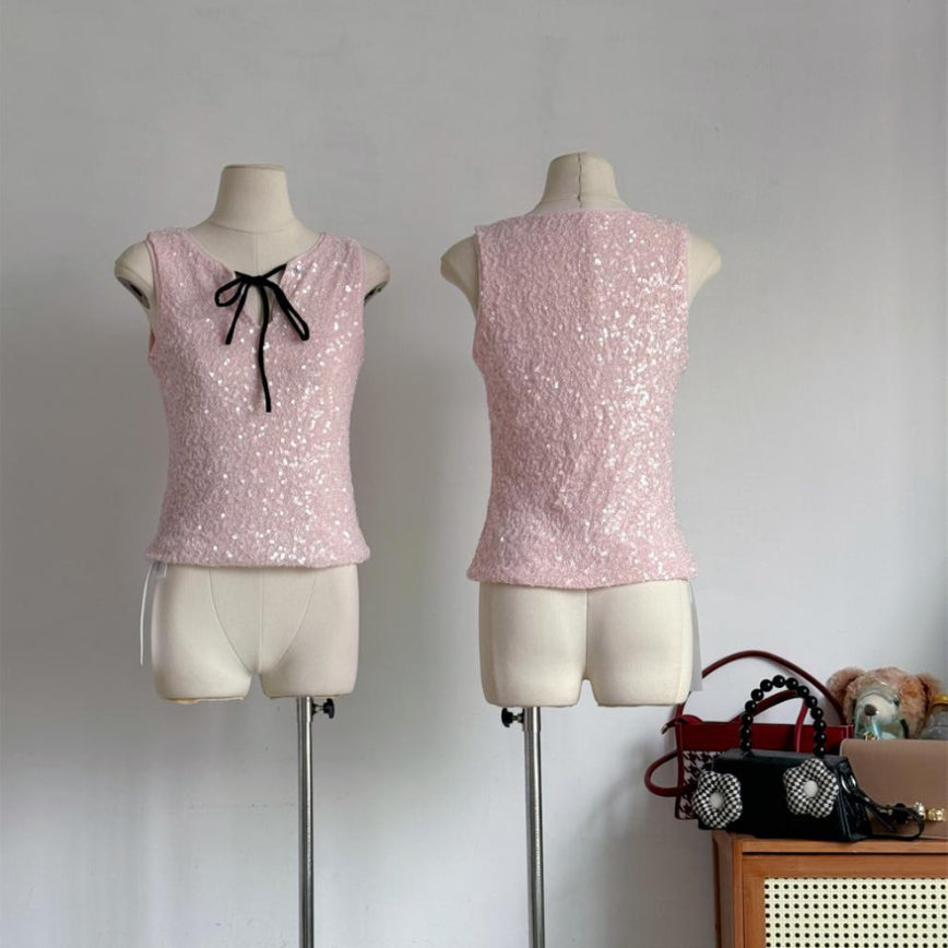 Special Meter Sense Sequin Sling Top