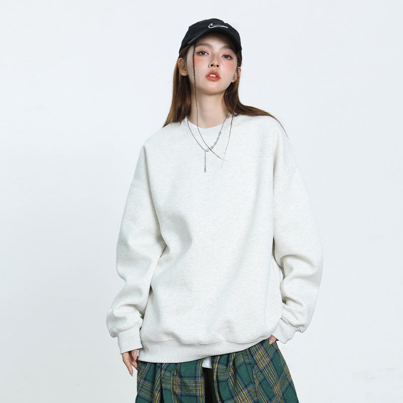 Cozy Loose Long-Sleeve Couple's Pullover Sweatshirt