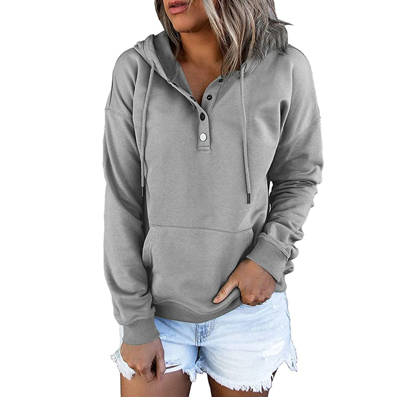 Women's Casual Hooded Sweatshirt with Pockets