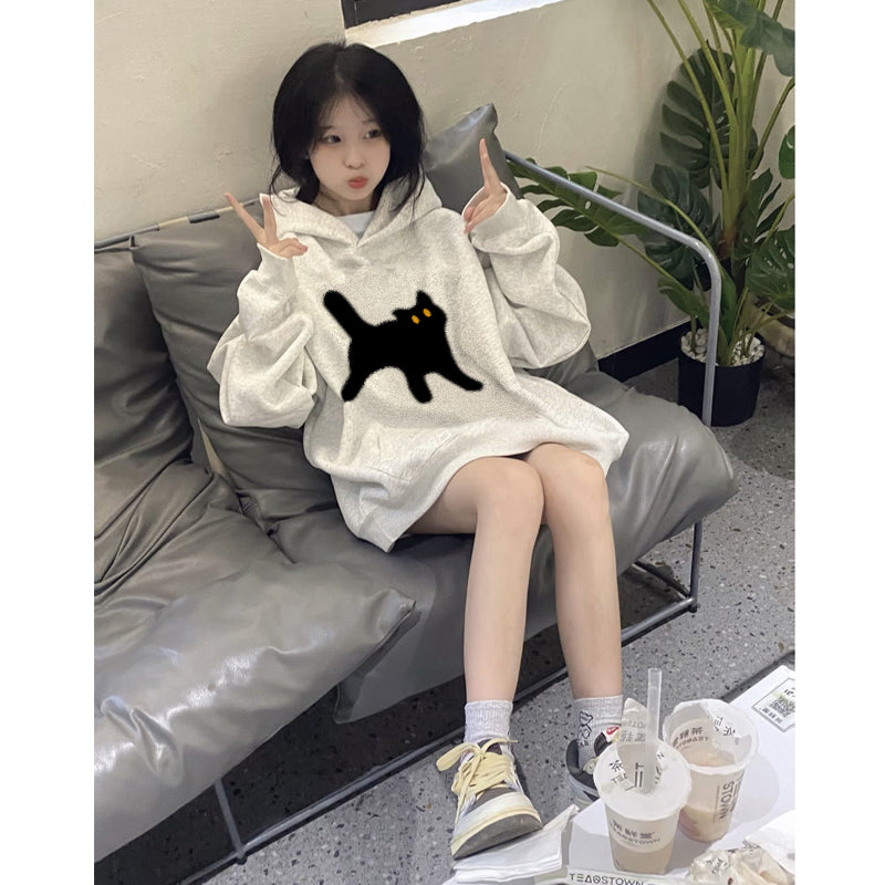Cozy Vintage Women's Loose Hoodie Jacket