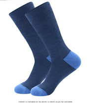 Warm Plus-Size Striped Cotton Socks for Men