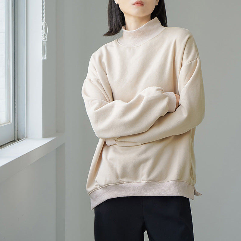 Cozy Oversized Brushed Fleece Pullover Hoodie for Women