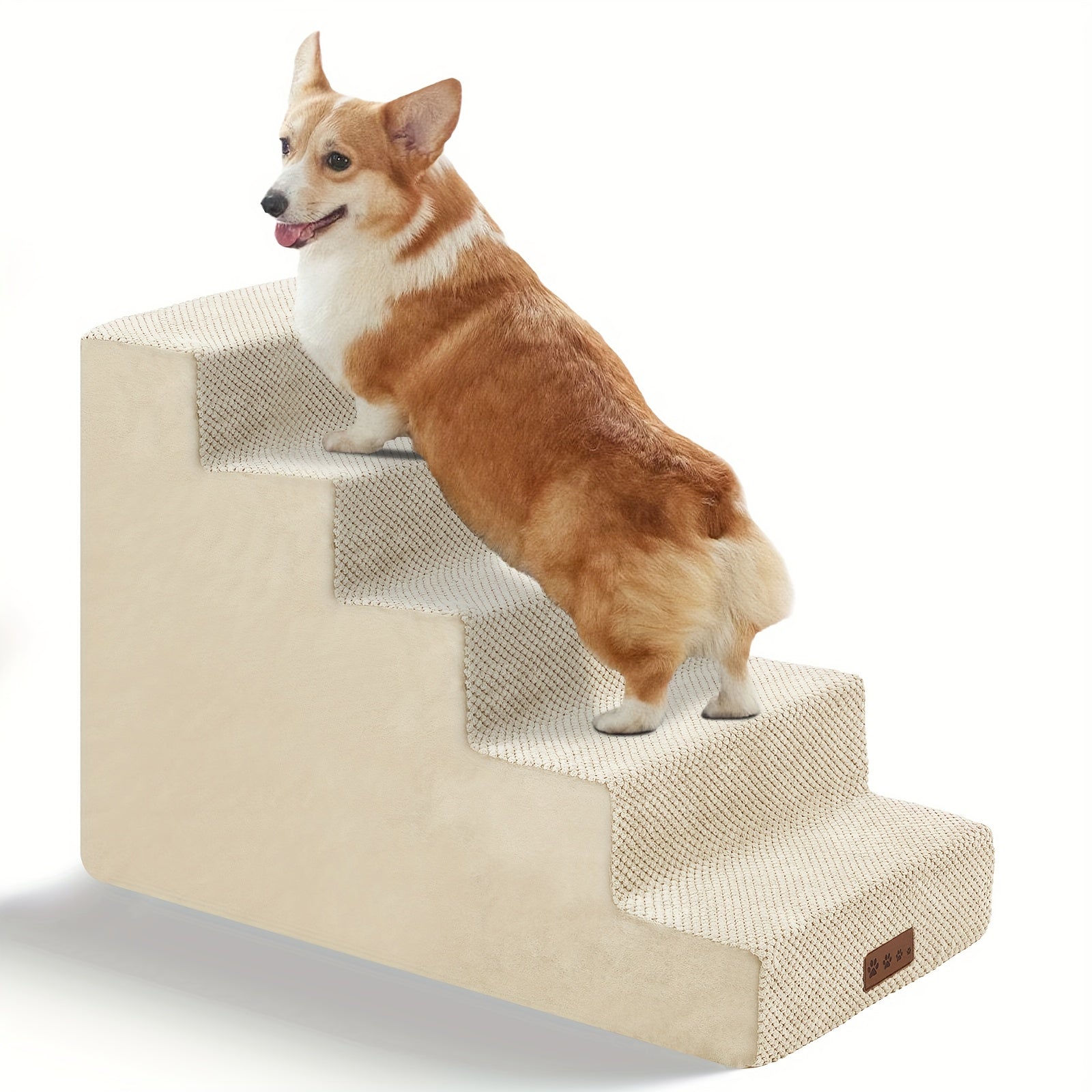 2, 3, 4, 5 Step Dog Stairs - Non-slip, Washable, Pet Stairs For Small/medium/large Dogs