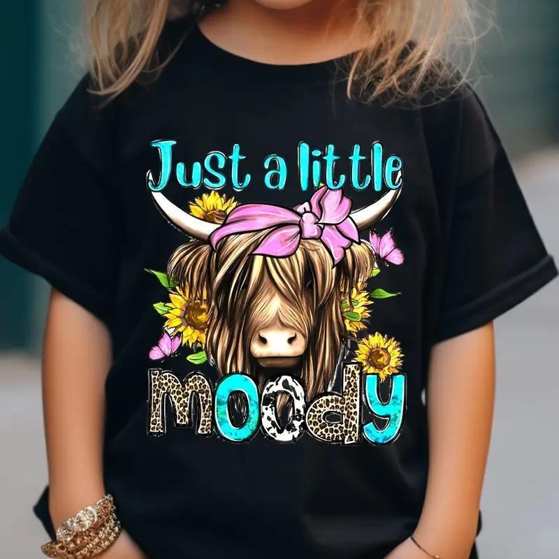 Cute Cow‑Print Cotton T‑Shirt for Girls – Soft, Breathable, Playful