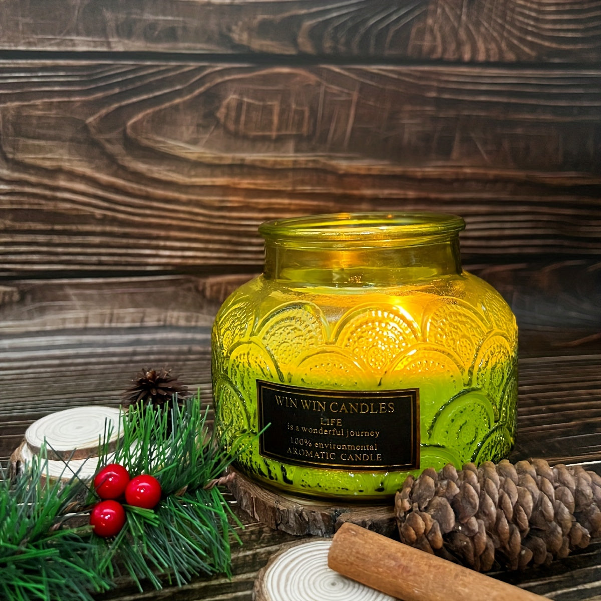 Extra Large Lavender & Velvet Rose Scented Candle – Soy Wax, Lace Cup Design, Over 200 Hours Burn Time