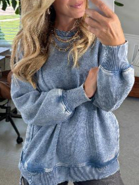 Cozy Loose Cotton Washed Autumn & Winter Sweater