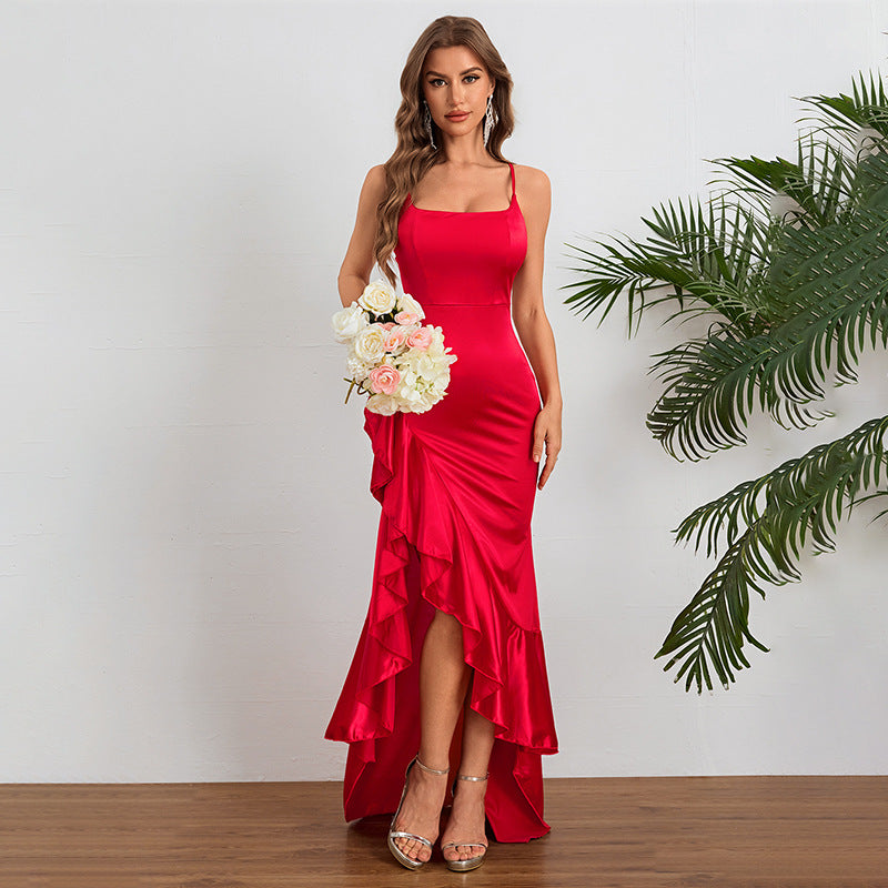 Womens Waist-cinching Figure-flattering Evening Gown