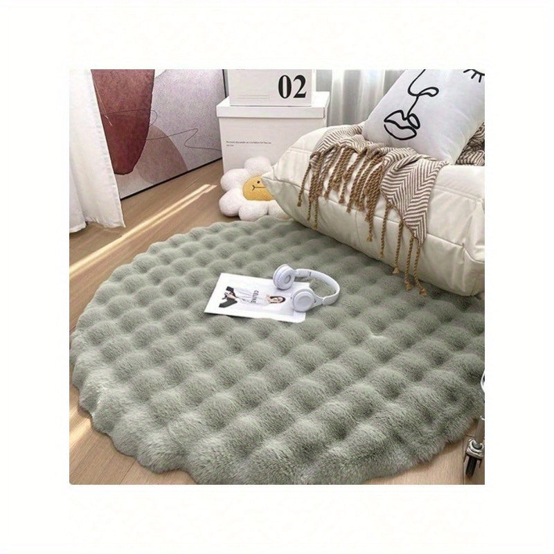 Orthopedic Memory Foam Dog Bed - Round Plush Mattress With Non-Slip Bottom, Cream Color & Striped Design, 30/40/60/80/100/120Cm Diameter, Soft Cushioned Support For Small To Large Dogs, Durable Pet...