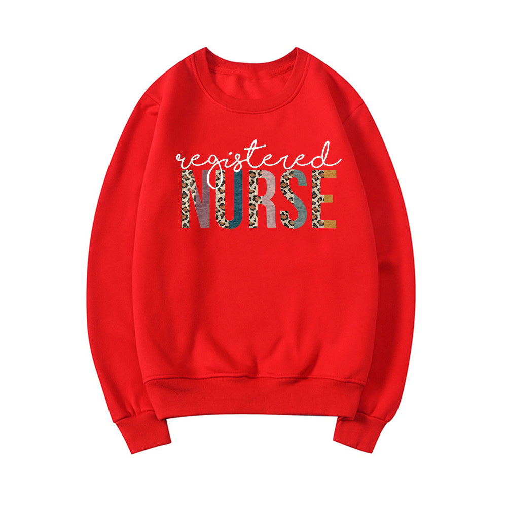 Korean Style Printed Loose Unisex Crewneck Hoodie