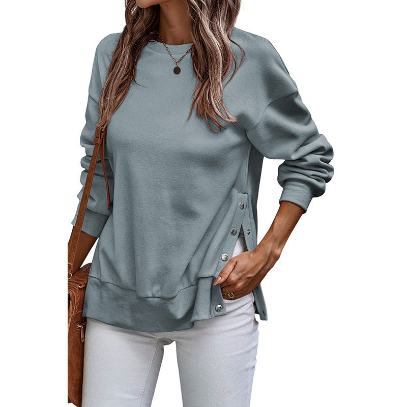 Women's Casual Loose Long Sleeve Pullover Sweatshirt