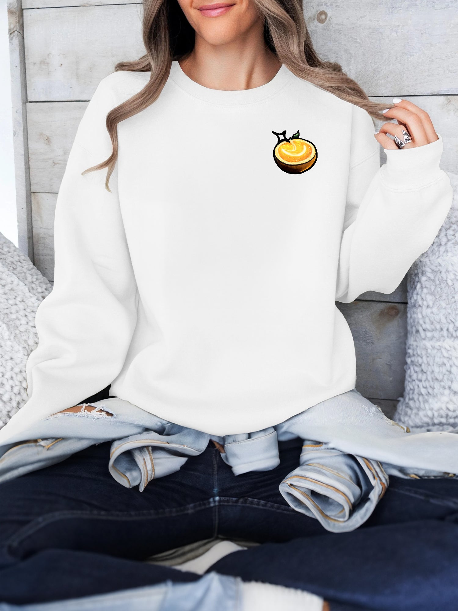 Women's Long Sleeve Printed Hoodie Casual Pullover