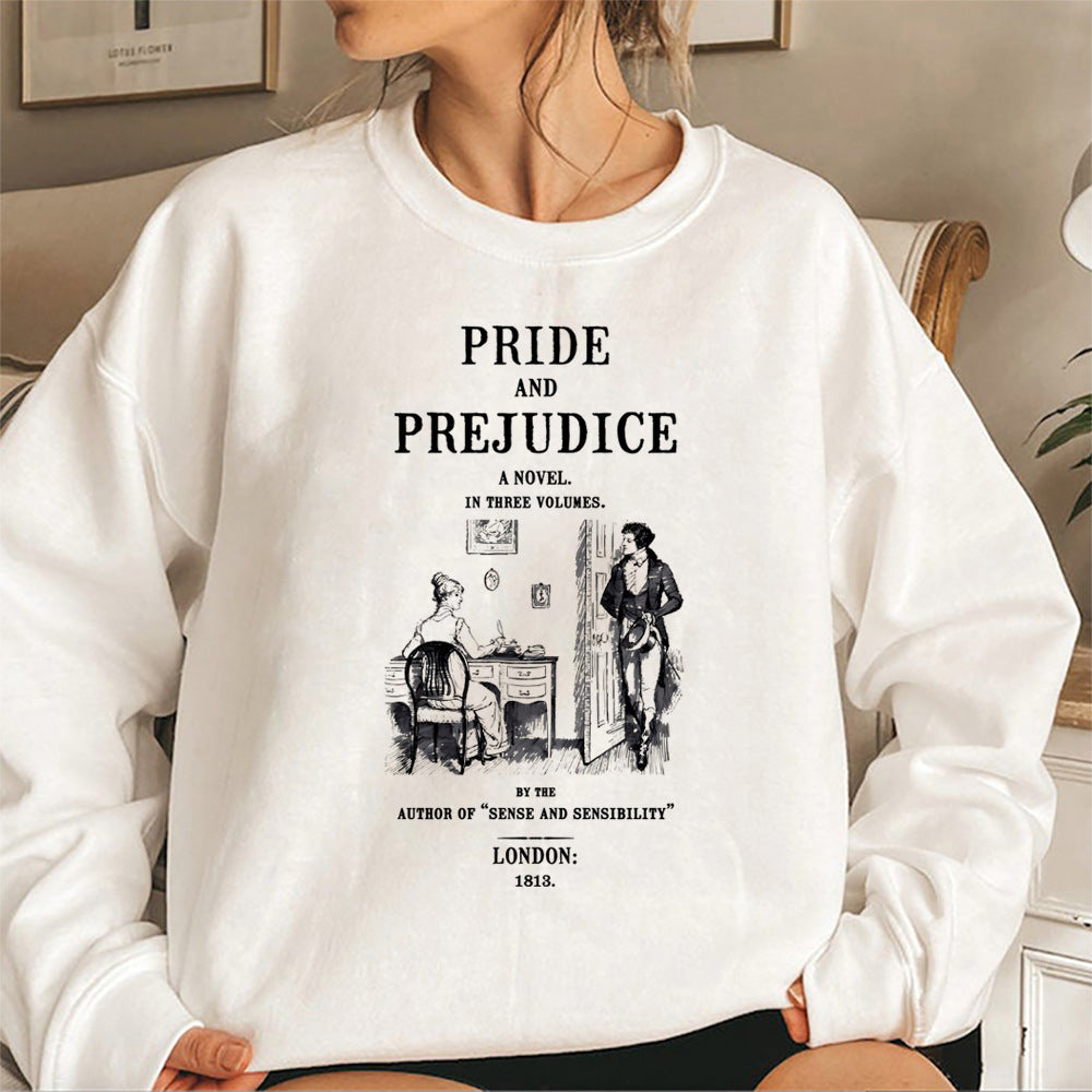 Jane Austen Pride and Prejudice Literary Retro Sweatshirt