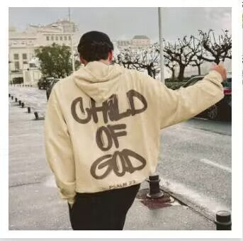 Chic Off-The-Shoulder Letter Print Brushed Hoodie